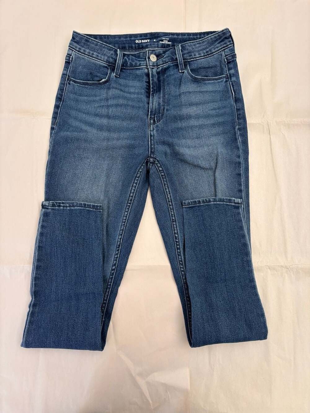 Old Navy High-Rise Wow Super-Skinny Jeans Size 4 Blue Denim Stretchy